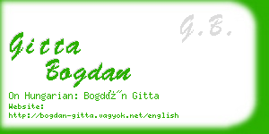 gitta bogdan business card